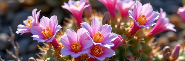 Kwitnący, Kwiaty, Różowe, Kaktus