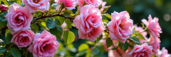 Róże, Grafika AI, Gałązka, Kwiaty