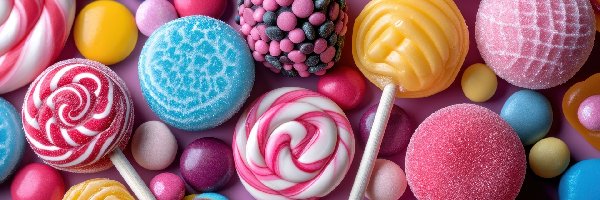 Lizaki, Kolorowe, Żelki, Grafika AI, Słodycze