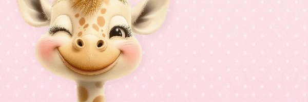 Usmiech, Oko, Przymknięte, Żyrafa