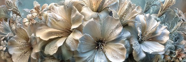 Grafika AI, Kwiaty, Rozwinięte