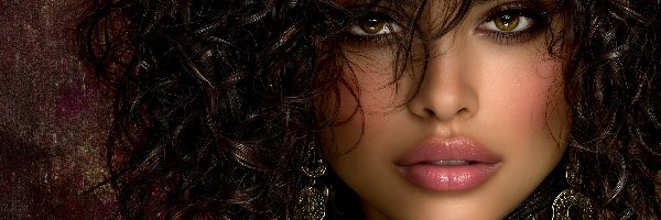 Kobieta, Włosy, Kręcone, Grafika AI, Twarz