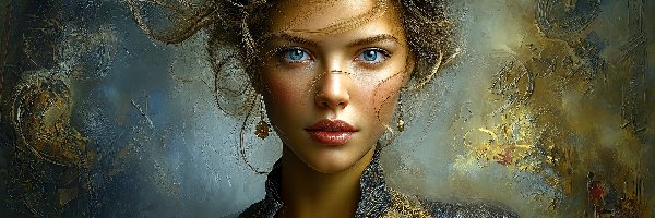 Kobieta, Niebieskie, Dziewczyna, Twarz, Oczy