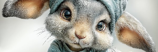 Ubranko, Grafika AI, Czapka, Królik