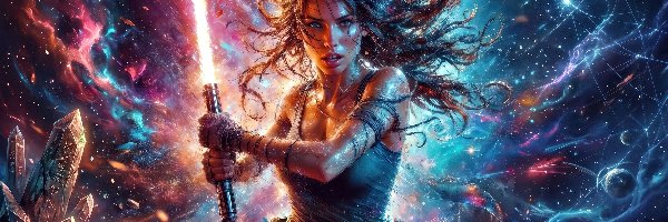 Walka, Grafika AI, Miecz, Lara Croft