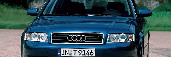Przód, Audi A4, Niebieskie