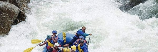 spływ, wiosła, rzeka, Rafting