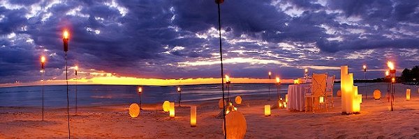 Pochodnie, Piasek, Plaża