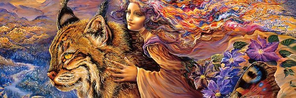 Twarz, Ryś, Kobiety, Josephine Wall, Ptaki