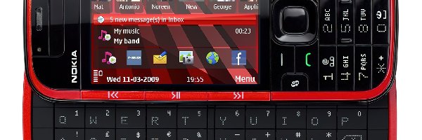 QWERTY, Czerwona, Nokia 5730 XpressMusic