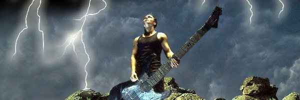 gitara, pioruny, Rammstein