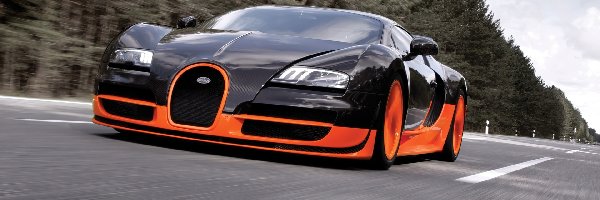 Bugatti Veyron, Pomarańczowe, Czarno
