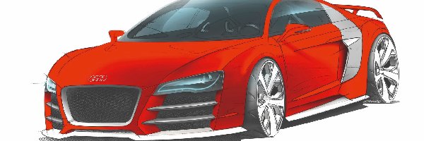 Rysunek, Prototyp, Audi R8