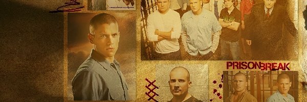 postacie, Wentworth Miller, Dominic Purcell, Skazany na śmierć, Prison Break, więzienie, Sarah Wayne Callies