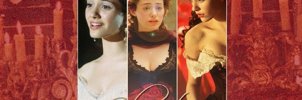 Phantom Of The Opera, świeczki, loki, smutna, Emmy Rossum