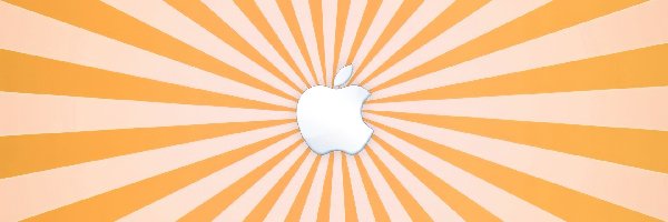 Białe, Apple, Logo, Pasy, Promieniste