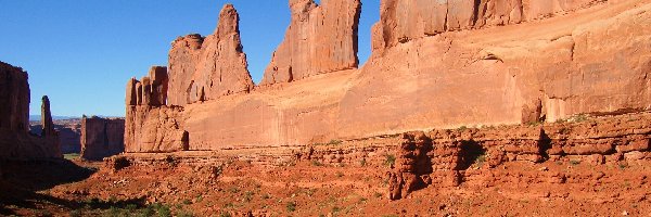 Stany Zjednoczone, Park Narodowy Arches, Utah, Skały, Kanion