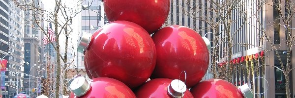 czerwone bombki, Boże Narodzenie