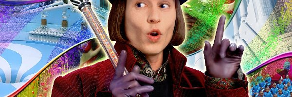 Johnny Depp, bajka, cylinder, Charlie And The Chocolate Factory