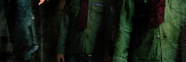 jeansy, krawat, Dominic Monaghan