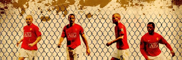 Vidic, Brown, Ferdinand, Evra, Piłkarze, Manchester United