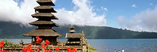 Bali, Ulun, Danu, Świątynia, Indonezja, Bratan, Jezioro