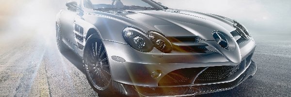 Kabriolet, Słoneczne, Promienie, Mercedes SLR