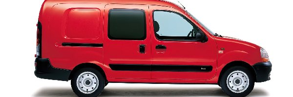 Czerwone Renault Kangoo