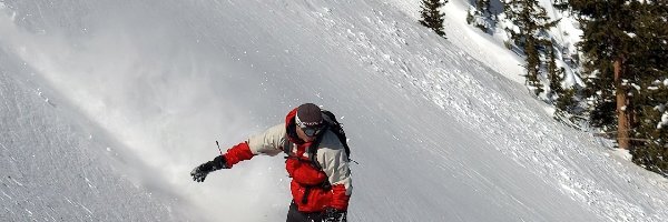 śnieg, deska , Snowbording