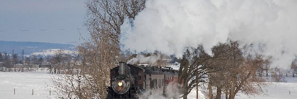 Śnieg, Para, Pociąg