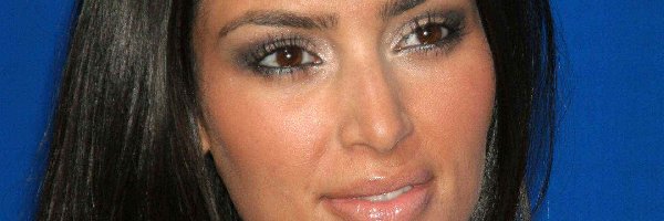 Kobieta, oczy, usta , Kim Kardashian