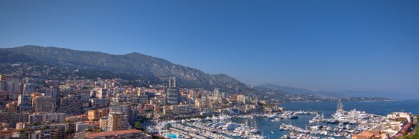 Monako, Marina, Wybrzeże, Panorama