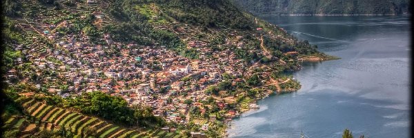 Guatemala, Jezioro, Miasto, Lake Atitlan