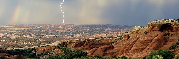 Stany Zjednoczone, Park Narodowy Arches, Utah, Kanion, Piorun