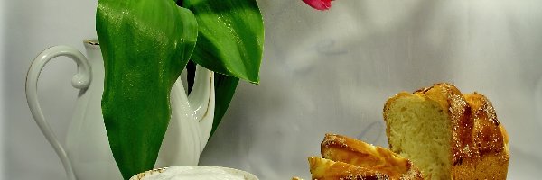 Tulipany, Kawusia, Ciasto, Dzbanek