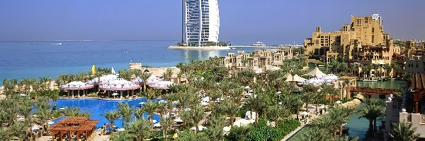 Hotel, Dubai, Morze, Burj Al Arab