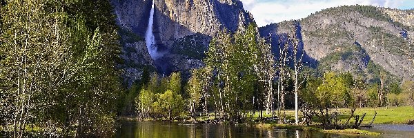 Rzeka, Park Narodowy Yosemite, Góry, Las, Stan Kalifornia, Stany Zjednoczone
