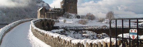Eilean Donan, Szkocja, Zima, Zamek
